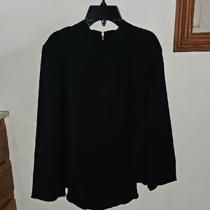 Zara Elegant Black Long Sleeve Top